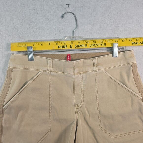 Spanx Pull On Shorts Denim Chino Women's Large Stretch Lightweight Tummy Control - Picture 7 of 10